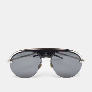 Dior Black/Silver Diorevolution Pilot Aviator Sunglasses